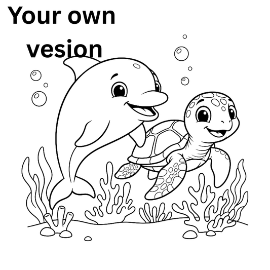 coloring page of ocean animals